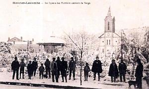 MERCIER-LACOMBE - SQUARE DES PALMIERS SOUS LA NEIGE
